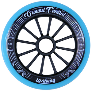 GROUNDCONTROL Tri-Skate Wheels 125mm/85A Turquoise/Black 3-Pack