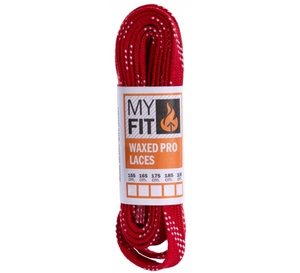 MYFIT Waxed Laces XXI red/white