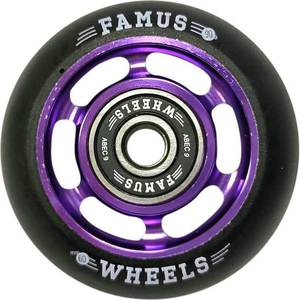 FAMUS Fast Wheel Black/Purple 60mm/90A 4-Pack (incl. ABEC 9 Bearings)