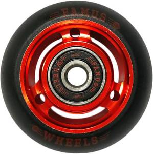 FAMUS Fast Wheel Black/Red 64mm/92A 4-Pack (incl. ABEC 9 Bearings)