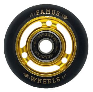 FAMUS Fast Wheel Gold/Black 60mm/92A 4-Pack (incl. ABEC 9 Bearings)