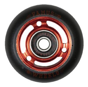 FAMUS Fast Wheel Red/Black 60mm/92A 4-Pack (incl. ABEC 9 Bearings)