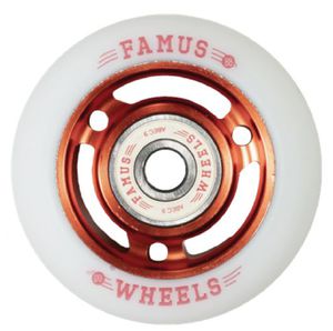 FAMUS Fast Wheel Red/White 60mm/88A 4-Pack (incl. ABEC 9 Bearings)