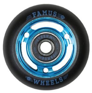 FAMUS Fast Wheel Blue/Black 60mm/88A 4-Pack (incl. ABEC 9 Bearings)