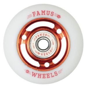 FAMUS Fast Wheel Red/White 64mm/92A 4-Pack (incl. ABEC 9 Bearings)