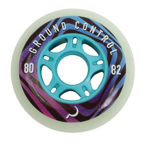 GROUNDCONTROL Glow Wheel 80mm/82A Turquoise 4-Pack