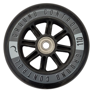 GROUNDCONTROL Tri-Skate Wheels 110mm/85A incl. ABEC 9 Bearings 3-Pack - Black