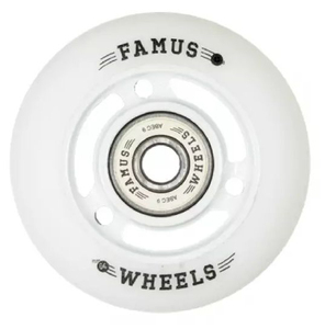 FAMUS Fast Wheel White/White 60mm/92A 4-Pack (incl. ABEC 9 Bearings)