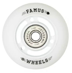 FAMUS Fast Wheel White/White 60mm/92A 4-Pack (incl. ABEC 9 Bearings)